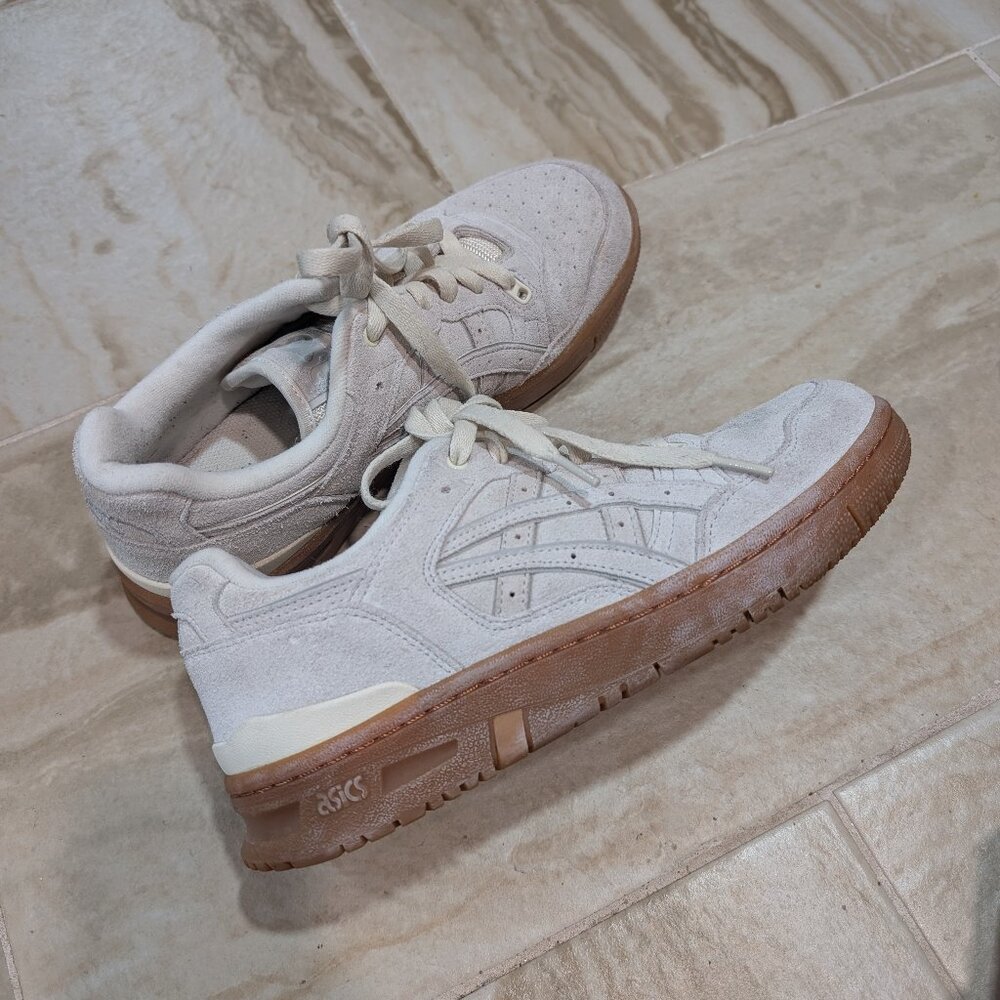 Asics Men's Size 8 Light Ivory Sneakers Suede EX89